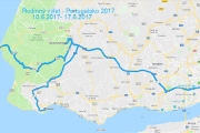 3 - mapa cesty - Portugalsko 